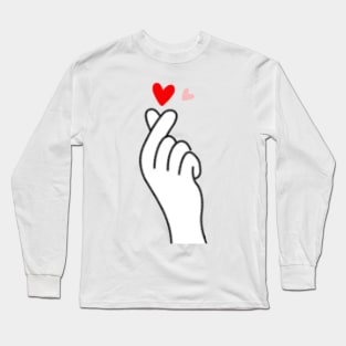 Finger Heart. ❤️ Está Bom, Ta Bom, 따봉 Long Sleeve T-Shirt